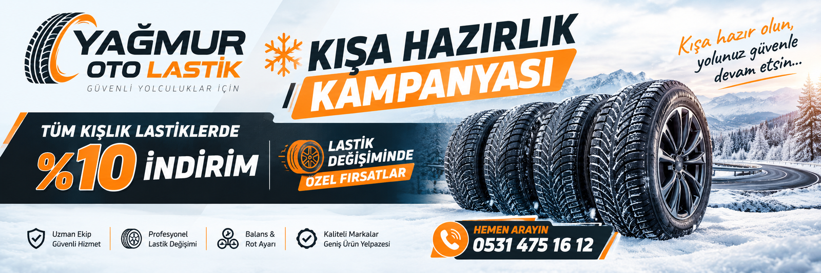 Kışa Hazırlık Kampanyası – Tüm Kışlık Lastiklerde %10 İndirim